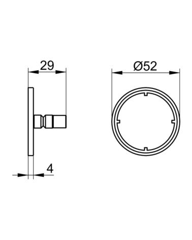 Keuco klijų komplektas Nr. 5 su apvalia rozete