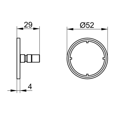 Keuco klijų komplektas Nr. 5 su apvalia rozete