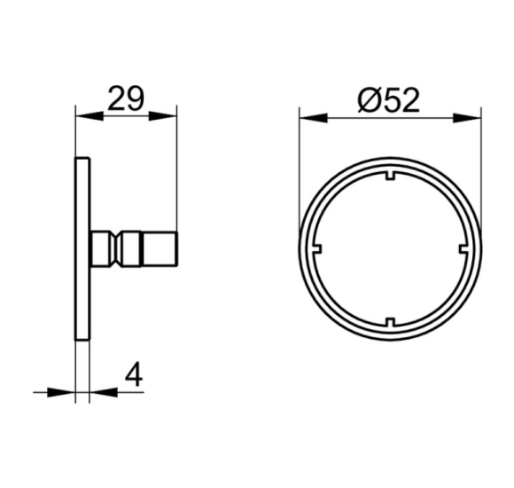 Keuco klijų komplektas Nr. 5 su apvalia rozete