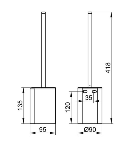 KEUCO 3in1 WC aksesuarų rinkinys (šepetys, kabliukas,WC popieriaus laikiklis)