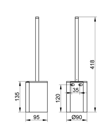 KEUCO 3in1 WC aksesuarų rinkinys (šepetys, kabliukas,WC popieriaus laikiklis)