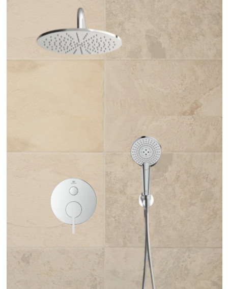 Ideal Standard potinkinės dušo sistemos komplektas, chromo spalvos, 30cm dušo galva