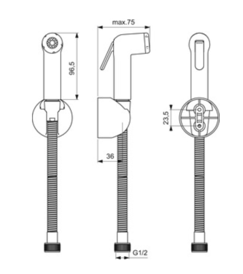 Ideal Standard bidete dušelio komplektas, be maišytuvo