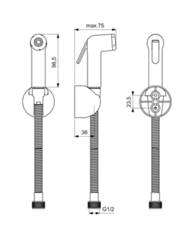 Ideal Standard bidete dušelio komplektas, be maišytuvo