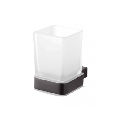 Bemeta Nero Stiklinaitė su laikikliu (juodos spalvos)