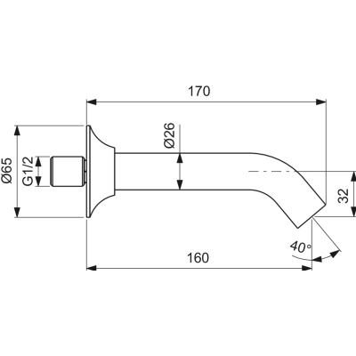 Ideal Standard La Dolce Vita Pripildymo snapas voniai BD672AA, pasirinkite spalvą