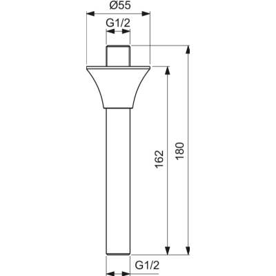 Ideal Standard La Dolce Vita Lubinis dušo galvos laikiklis, 150 mm, pasirinkite spalvą