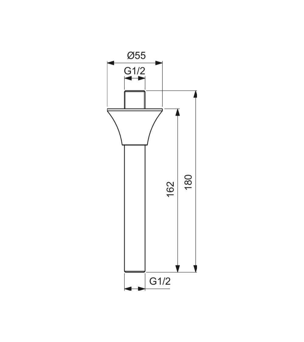 Ideal Standard La Dolce Vita Lubinis dušo galvos laikiklis, 150 mm, pasirinkite spalvą