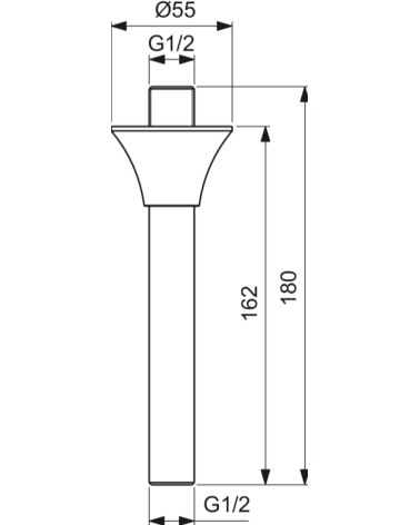 Ideal Standard La Dolce Vita Lubinis dušo galvos laikiklis, 150 mm, pasirinkite spalvą