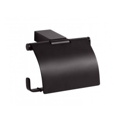 Bemeta Nero Tualetinio popieriaus laikiklis su dangteliu (juodos spalvos)