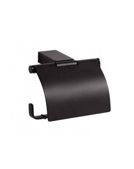 Bemeta Nero Tualetinio popieriaus laikiklis su dangteliu (juodos spalvos)