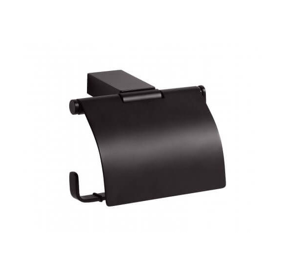 Bemeta Nero Tualetinio popieriaus laikiklis su dangteliu (juodos spalvos)