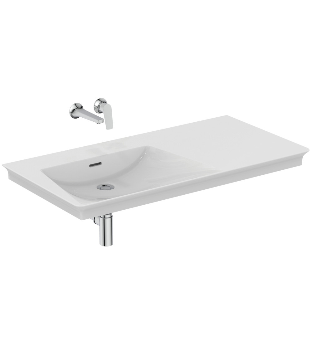 Ideal Standard La Dolce Vita  praustuvas 1060x535x145, baltos spalvos, be angos maišytuvui, su perlaja