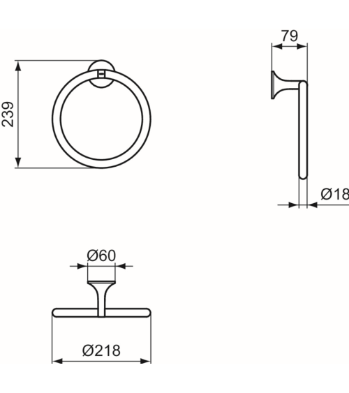 Ideal Standard La Dolce Vita rankšluosčio laikiklis, pasirinkite spalvą