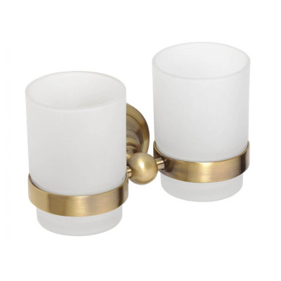 Bemeta Retro Dvigubas stiklinaičių laikiklis (bronzos spalvos)