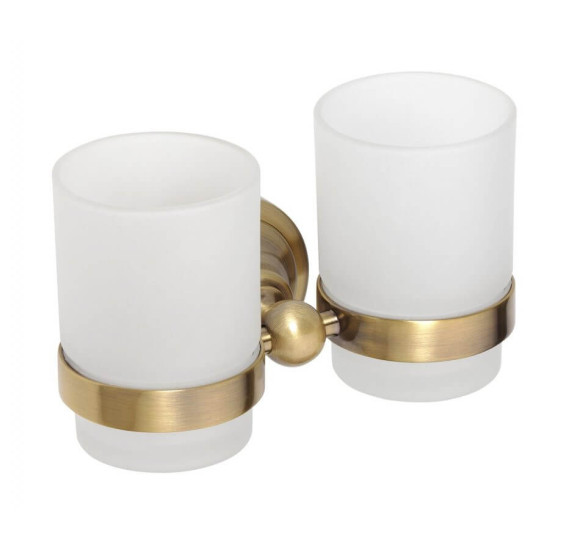 Bemeta Retro Dvigubas stiklinaičių laikiklis (bronzos spalvos)