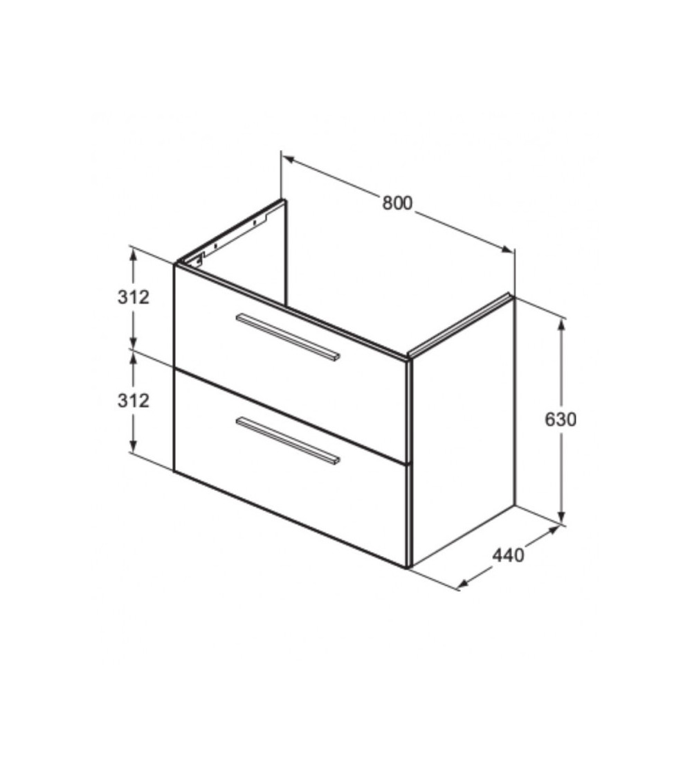 KOMPLEKTAS: Ideal Standard I.Life A vonios spintelė su praustuvu 80cm, Quartz grey matt spalva