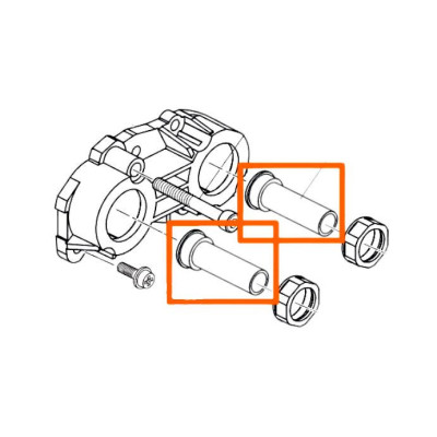 Ideal Standard NAVIGO maišytuvų per trumpai nupjautų mygtukų komplektas A861582NU