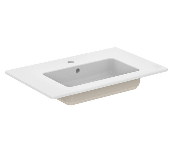 Ideal Standard Eurovit montuojamas praustuvas 71 cm, su persipylimo anga, baltos spalvos