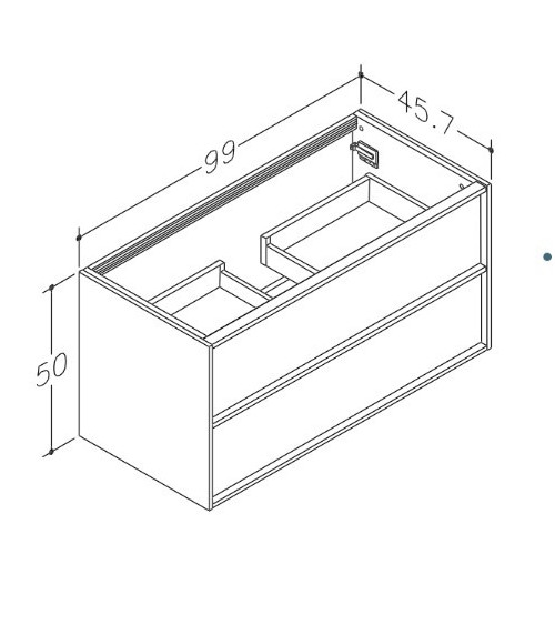 Kamė HOME vonios spintelė, be praustuvo 99x46x50, natūralaus ąžuolo lukštas
