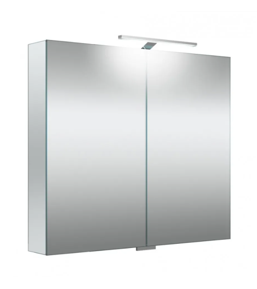 KAMĖ Garda veidrodinė spintelė su LED apšvietimu 80 x 70 x 13 cm