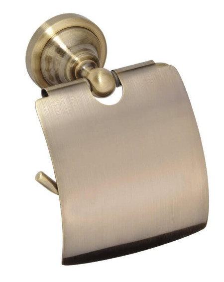 Bemeta Retro Tualetinio popieriaus laikiklis su dangteliu (bronzos spalvos)