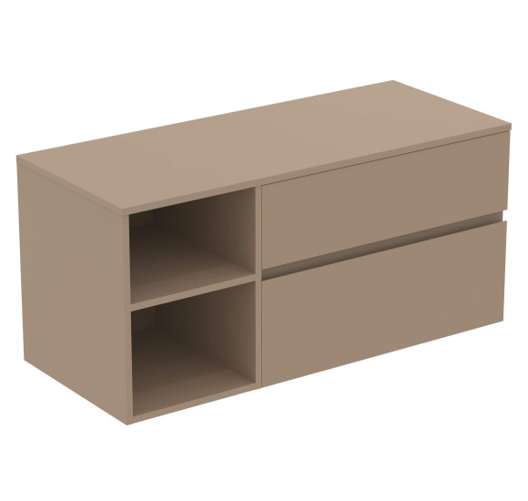 Ideal Standard Finesse pakabinama spintelė su stalviršiu ir dviem stalčiais, 120 x 50 cm, pasirinkite spalvą