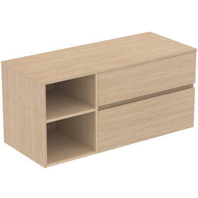 Ideal Standard Finesse pakabinama spintelė su stalviršiu ir dviem stalčiais, 120 x 50 cm, pasirinkite spalvą