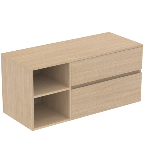 Ideal Standard Finesse pakabinama spintelė su stalviršiu ir dviem stalčiais, 120 x 50 cm, pasirinkite spalvą