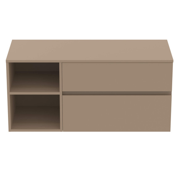 Ideal Standard Finesse pakabinama spintelė su stalviršiu ir dviem stalčiais, 120 x 50 cm, pasirinkite spalvą