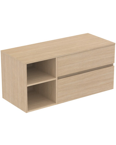 Ideal Standard Finesse pakabinama spintelė su stalviršiu ir dviem stalčiais, 120 x 50 cm, pasirinkite spalvą