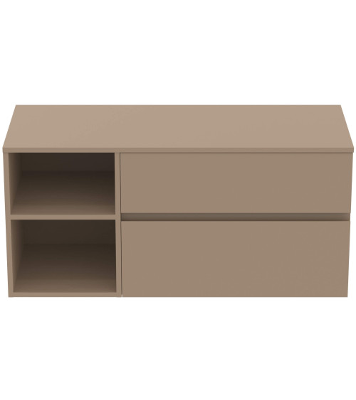 Ideal Standard Finesse pakabinama spintelė su stalviršiu ir dviem stalčiais, 120 x 50 cm, pasirinkite spalvą