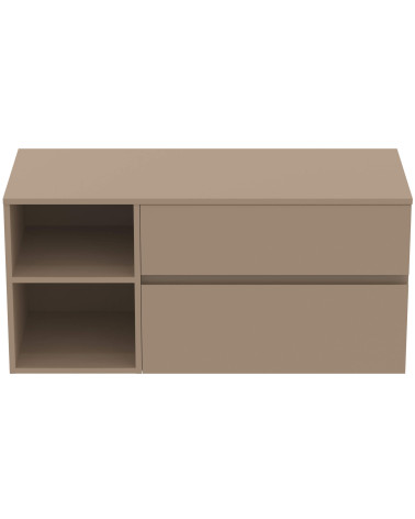 Ideal Standard Finesse pakabinama spintelė su stalviršiu ir dviem stalčiais, 120 x 50 cm, pasirinkite spalvą