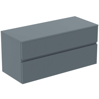 Ideal Standard Finesse pakabinama spintelė praustuvui su stalviršiu ir dviem stalčiais, 120 x 50 cm, pasirinkite spalvą