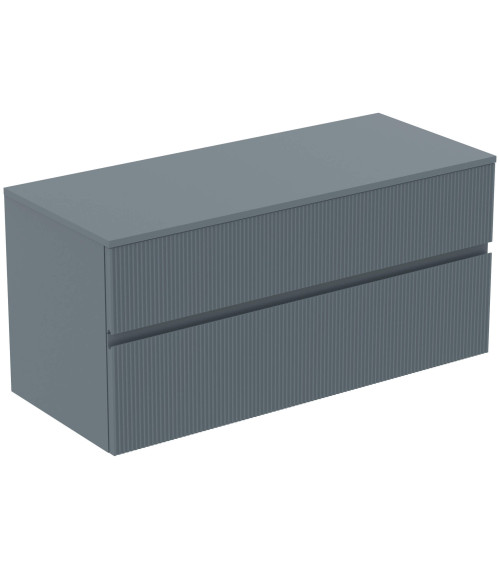 Ideal Standard Finesse pakabinama spintelė praustuvui su stalviršiu ir dviem stalčiais, 120 x 50 cm, pasirinkite spalvą