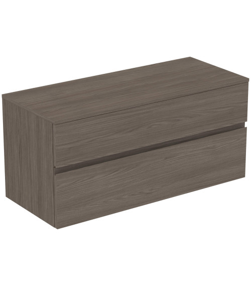 Ideal Standard Finesse pakabinama spintelė praustuvui su stalviršiu ir dviem stalčiais, 120 x 50 cm, pasirinkite spalvą