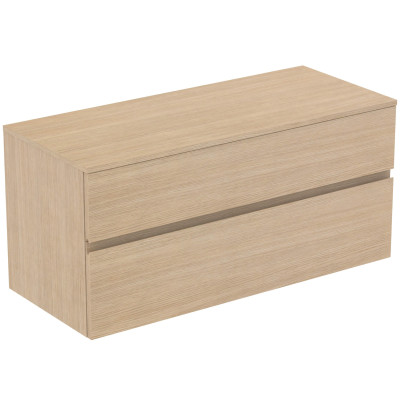 Ideal Standard Finesse pakabinama spintelė praustuvui su stalviršiu ir dviem stalčiais, 120 x 50 cm, pasirinkite spalvą