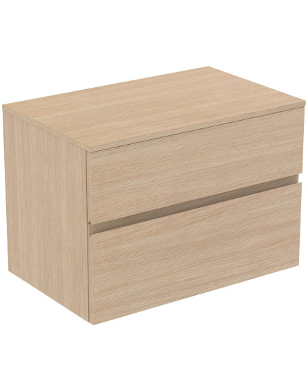 Ideal Standard Finesse pakabinama spintelė praustuvui su stalviršiu ir dviem stalčiais, 80 x 50 cm, pasirinkite spalvą