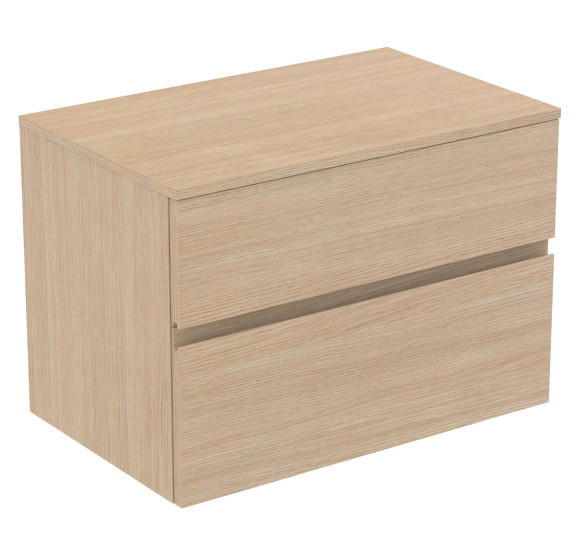 Ideal Standard Finesse pakabinama spintelė praustuvui su stalviršiu ir dviem stalčiais, 80 x 50 cm, pasirinkite spalvą