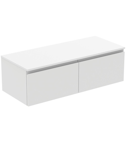 Ideal Standard Finesse pakabinama spintelė praustuvui su stalviršiu ir dviem stalčiais, 120 x 50 cm, pasirinkite spalvą