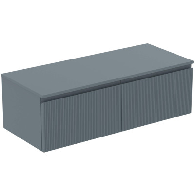 Ideal Standard Finesse pakabinama spintelė praustuvui su stalviršiu ir dviem stalčiais, 120 x 50 cm, pasirinkite spalvą