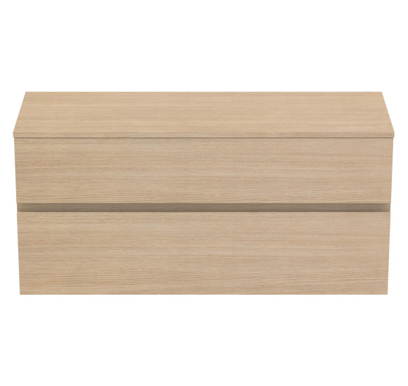 Ideal Standard Finesse pakabinama spintelė praustuvui su stalviršiu ir dviem stalčiais, 120 x 44 cm, pasirinkite spalvą