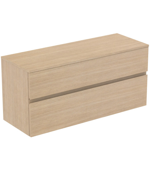 Ideal Standard Finesse pakabinama spintelė praustuvui su stalviršiu ir dviem stalčiais, 120 x 44 cm, pasirinkite spalvą