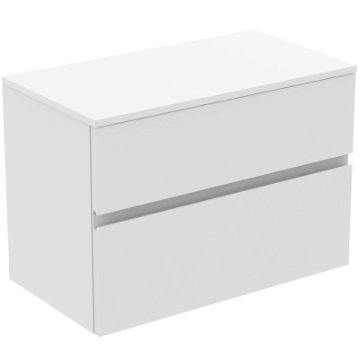 Ideal Standard Finesse pakabinama spintelė praustuvui su stalviršiu ir dviem stalčiais, 80 x 44 cm, pasirinkite spalvą