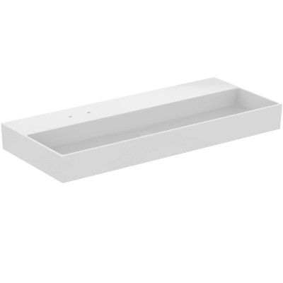 Ideal Standard Solos Vanity Basin pakabinamas praustuvas 1215x515x120 mm, su 2 skylėm maišytuvui, pasirinkite spalvą