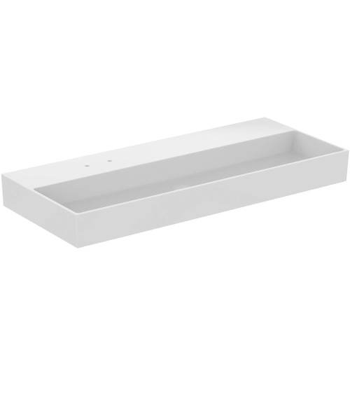 Ideal Standard Solos Vanity Basin pakabinamas praustuvas 1215x515x120 mm, su 2 skylėm maišytuvui, pasirinkite spalvą
