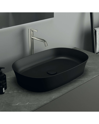 Ideal Standard Ipalyss E1396V3 ant stalviršio pastatomas praustuvas 60 cm, juodos matinės spalvos