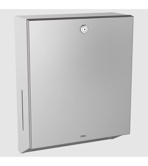 KWC Rodan rankšluostinio popieriaus laikiklis-dozatorius, iš nerūdijančio plieno, 300-400vnt. talpa, matinis