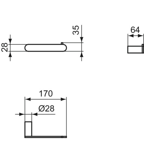 Ideal Standard Conca tualetinio popieriaus laikiklis, tvirtinamas prie sienos, pasirinkite spalvą