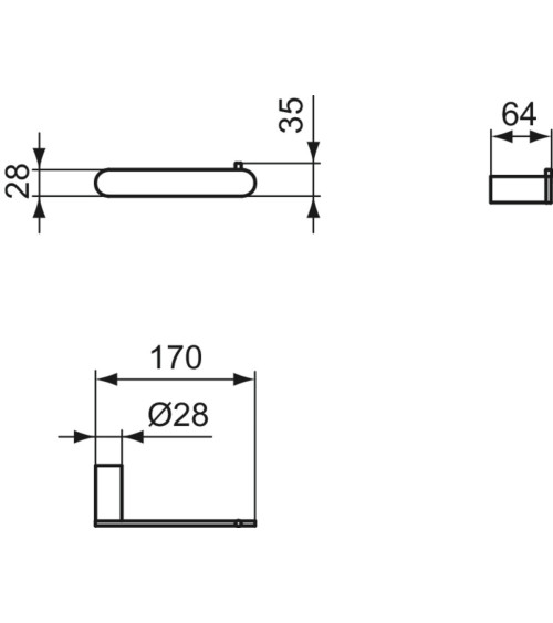 Ideal Standard Conca tualetinio popieriaus laikiklis, tvirtinamas prie sienos, pasirinkite spalvą